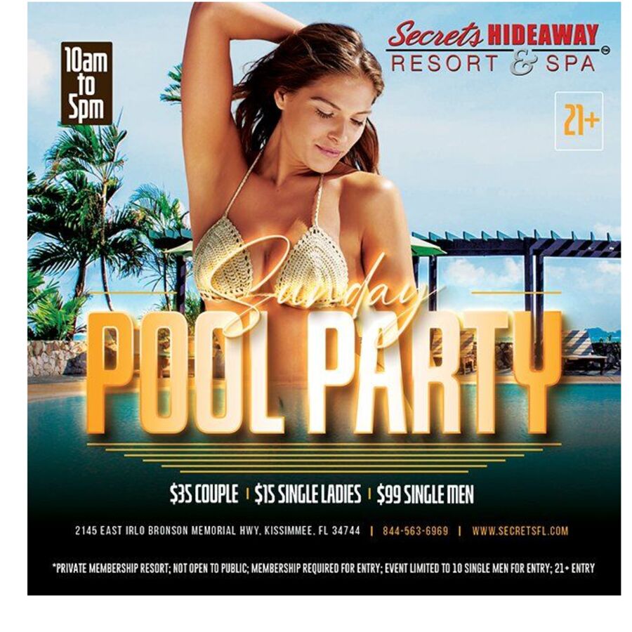 Sunday Pool Party 10am-5pm
