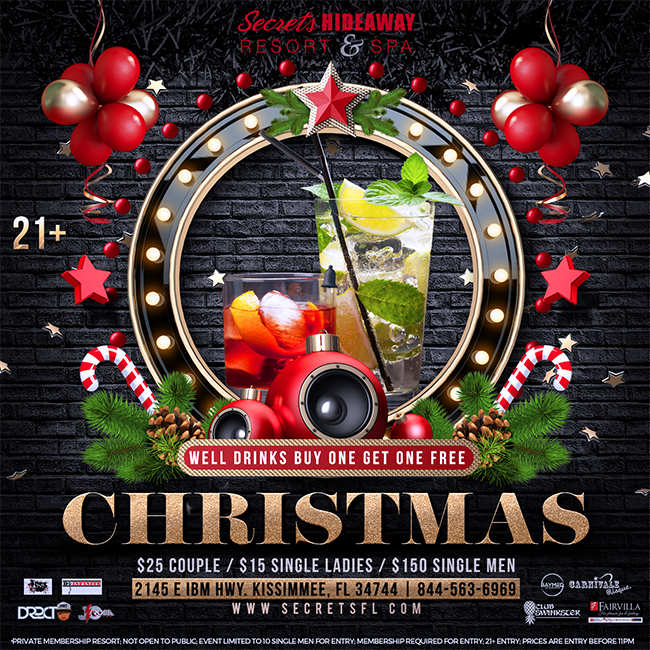 Christmas - 2 for 1 well drinks