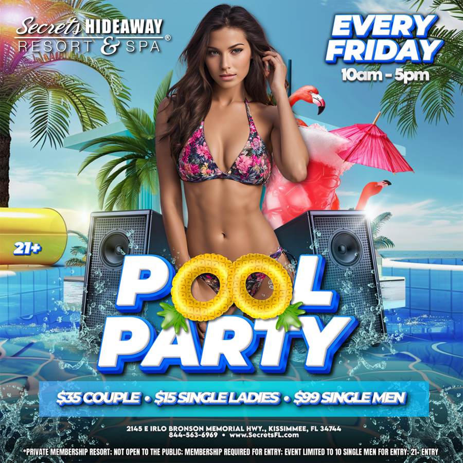 Pool Party 10am-5pm - Swingers Break®