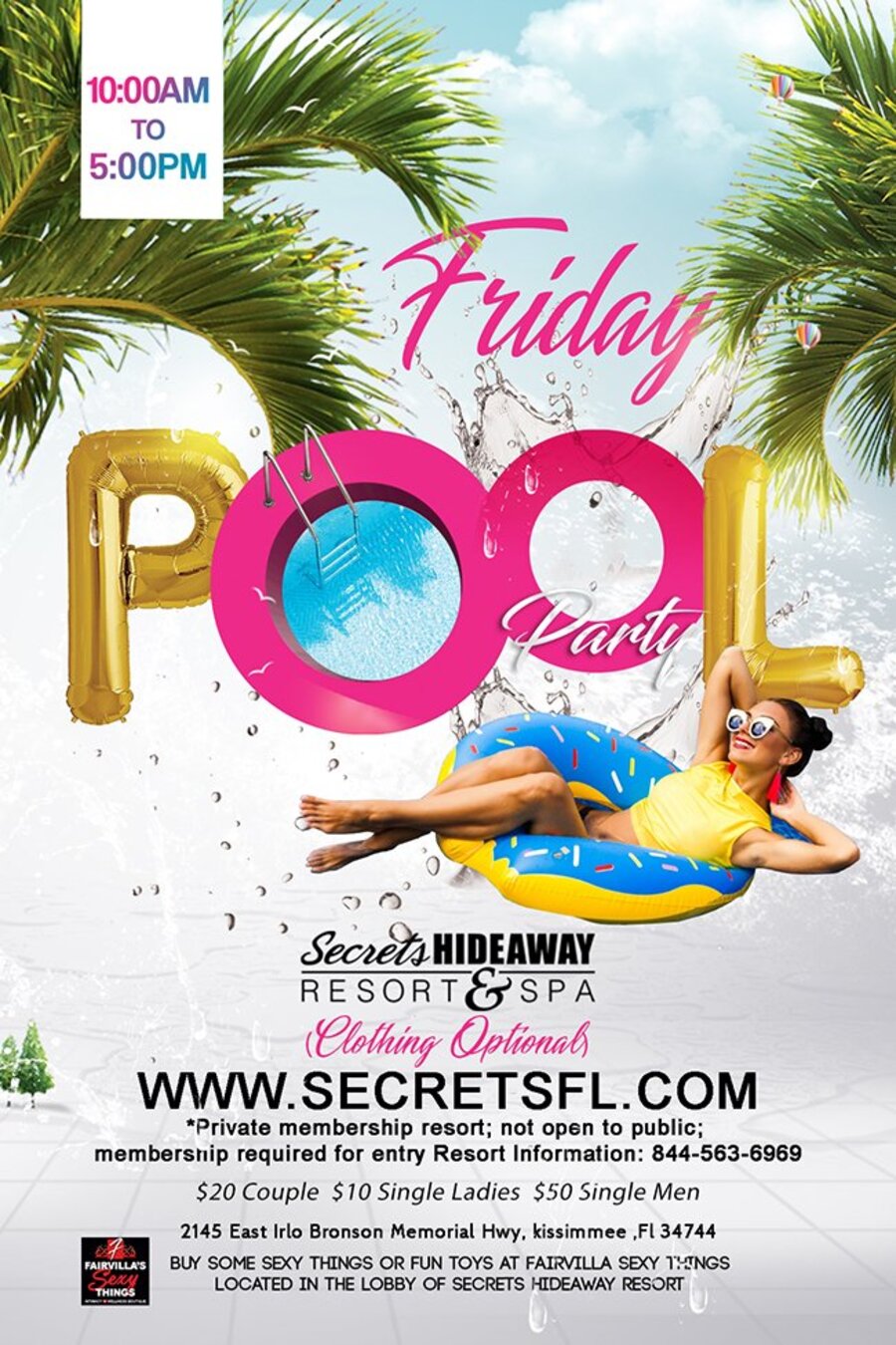 Friday Pool Party 10am - 5pm