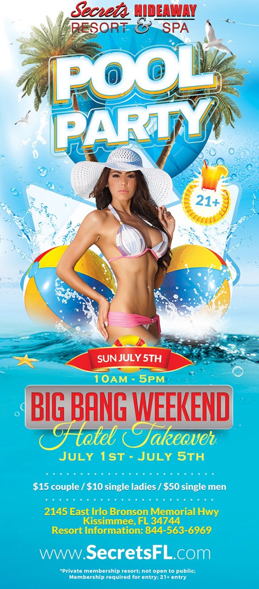 Sunday Pool Party 10am-5pm - Big Bang