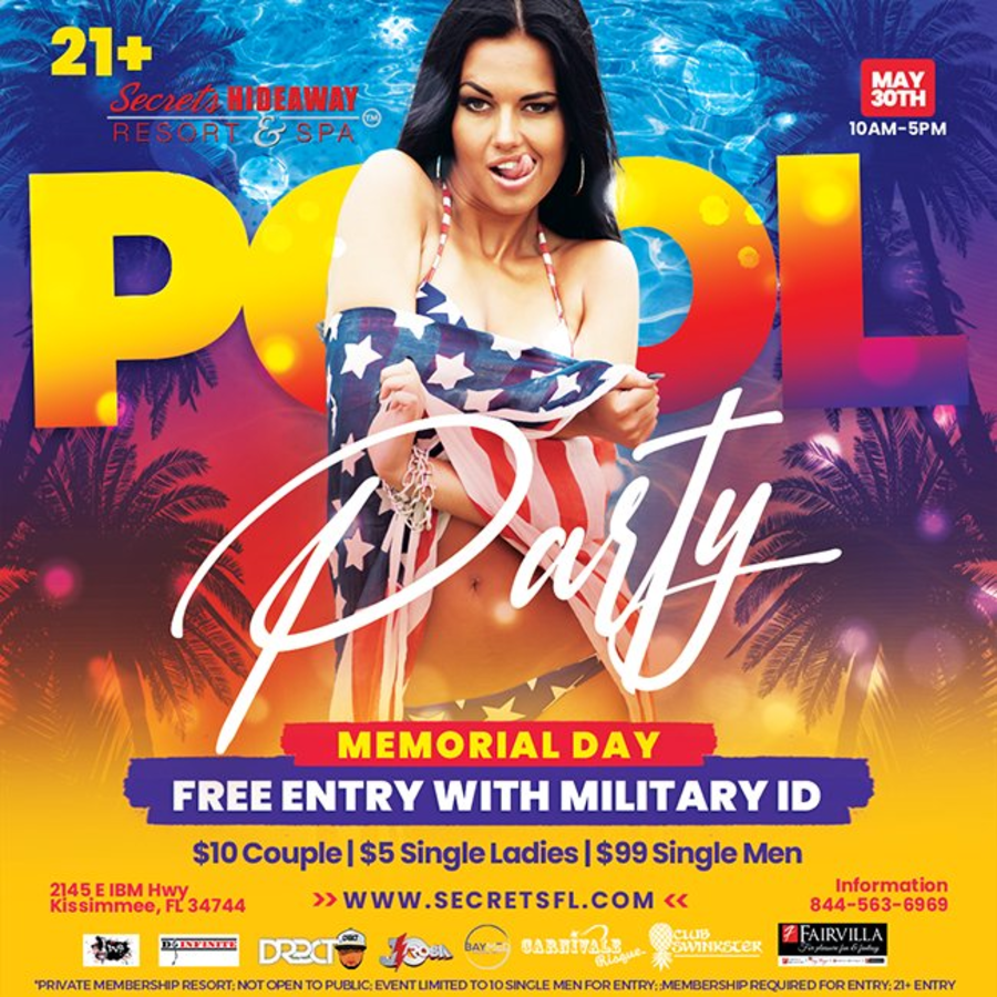 Pool Party 10am-5pm - Swingers Break