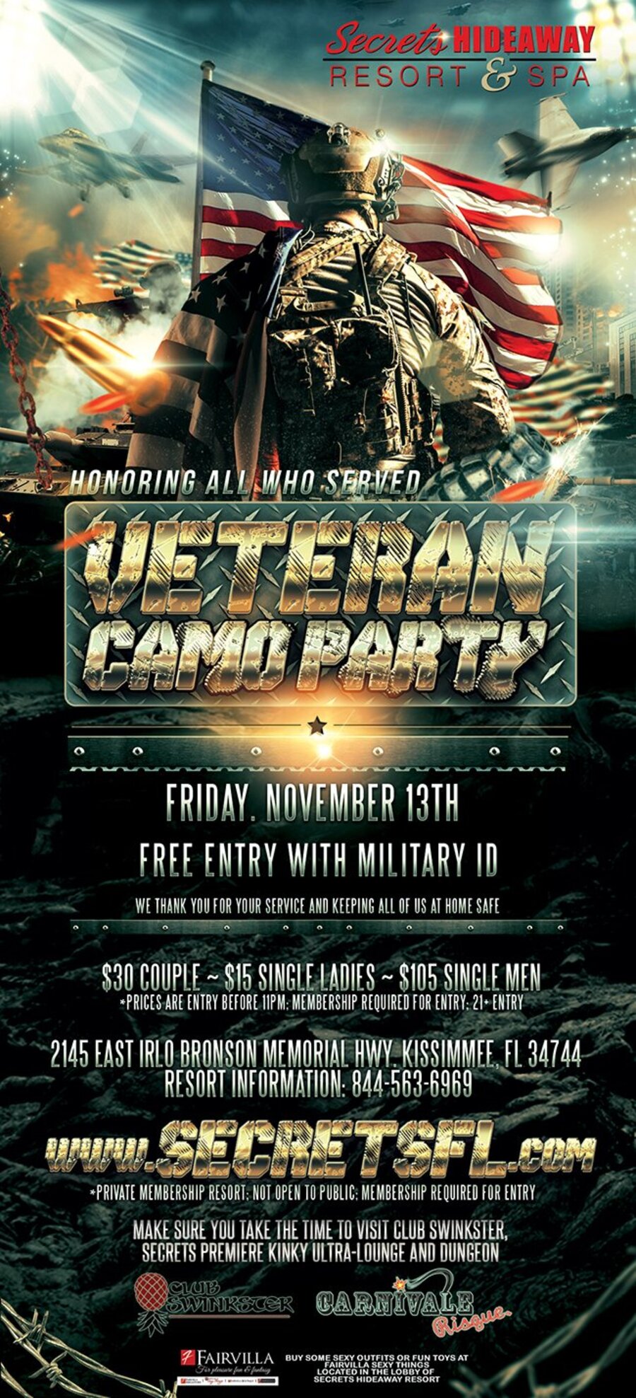 Salute to Military - Camo Party