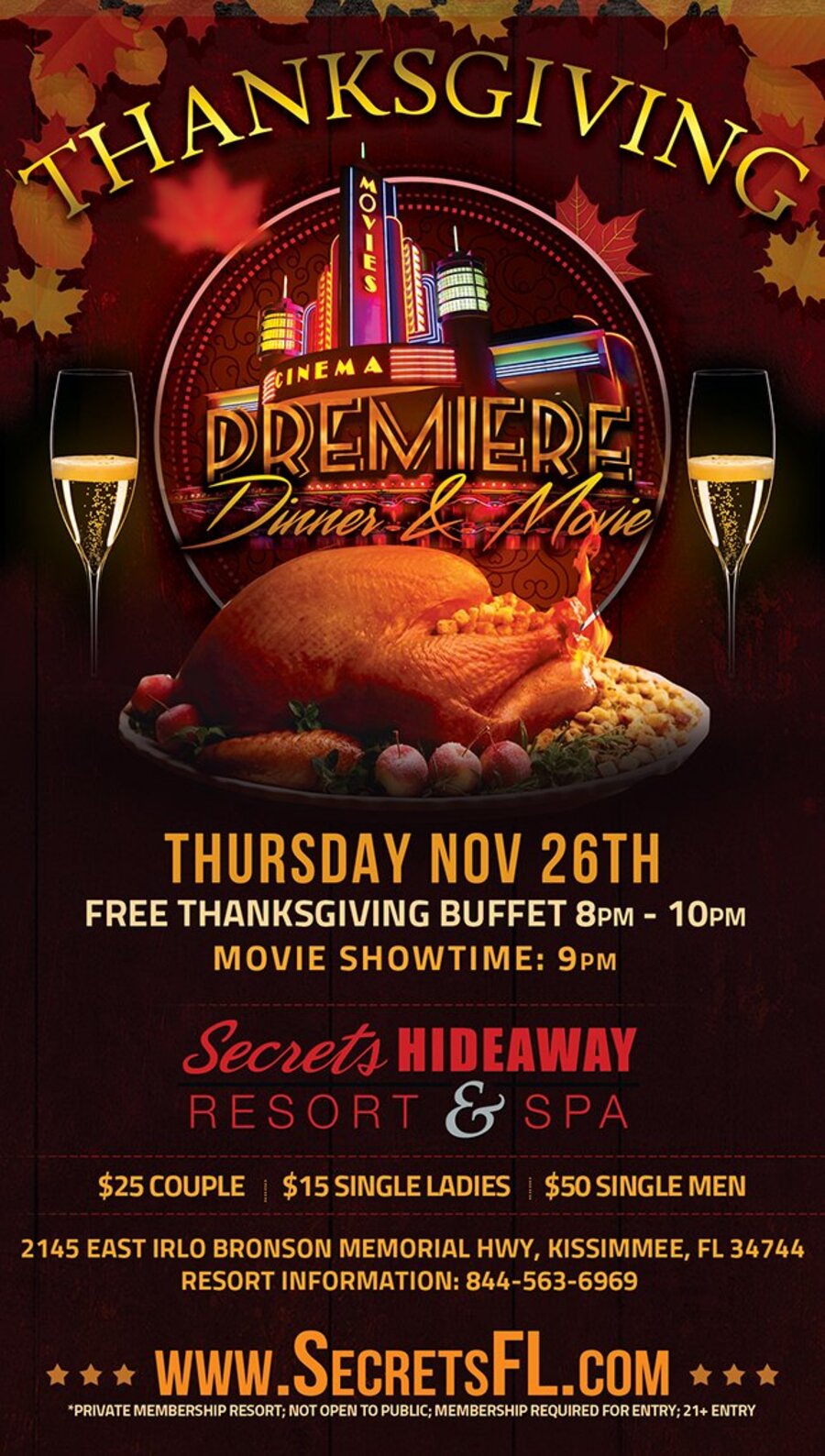 Dinner and a Movie - FREE Thanksgiving Buffet