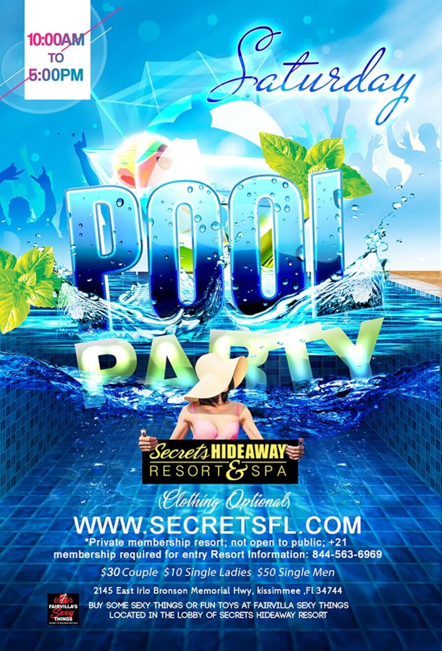 Saturday Pool Party 10am - 5pm 