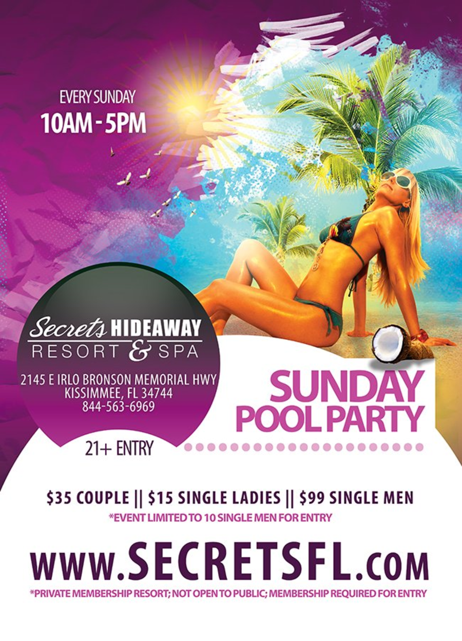 Sunday Pool Party 10am-5pm