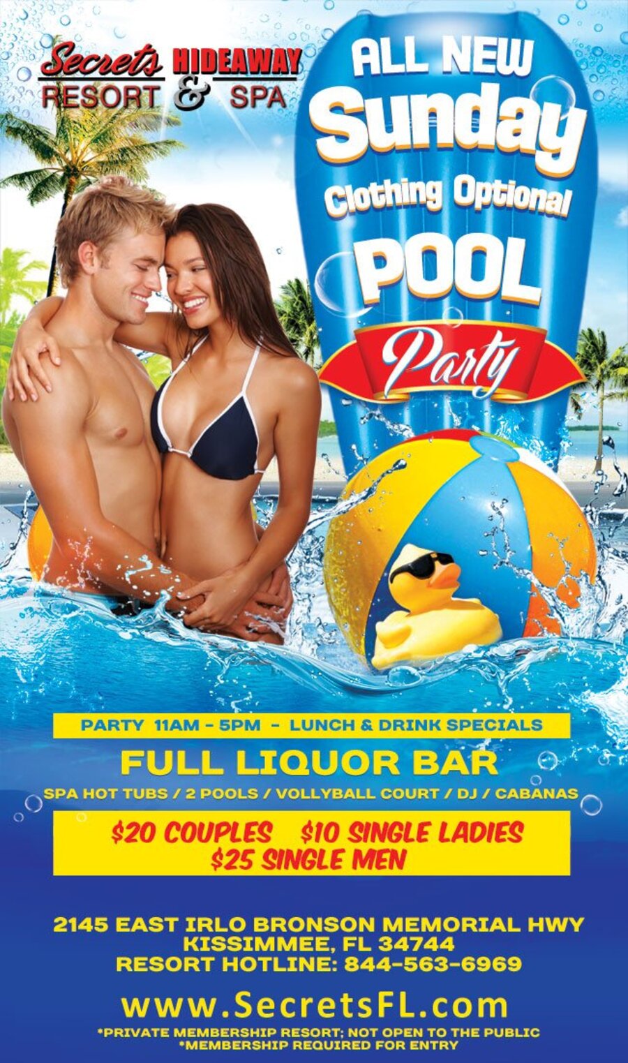 Sunday Pool Party: 11am - 5pm