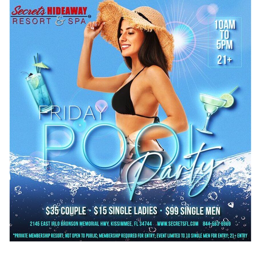 Friday Pool Party 10am-5pm