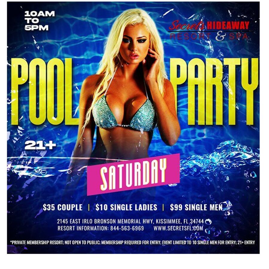 Saturday Pool Party 10am-5pm