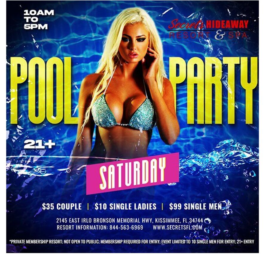 Saturday Pool Party 10am-5pm