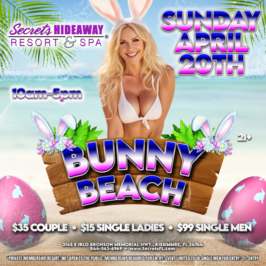 Bunny Beach Pool Party 10am - 5pm