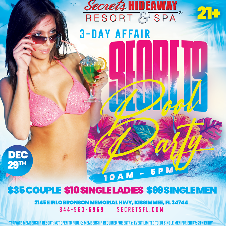 Pool Party 10am - 5pm ~ NYE 3 Day Event