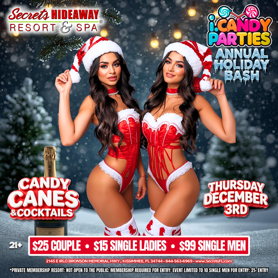 Candy Canes & Cocktails - i.Candy parties Holiday Bash Takeover