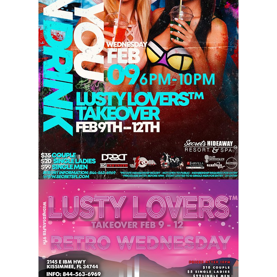 All U Can Drink Happy Hour - Lusty Lovers Takeover