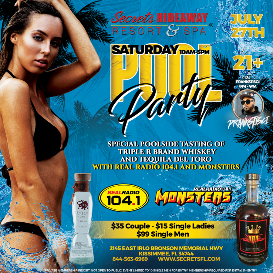 Pool Party 10am-5pm - RealRadio 104.1's Monsters in the Morning