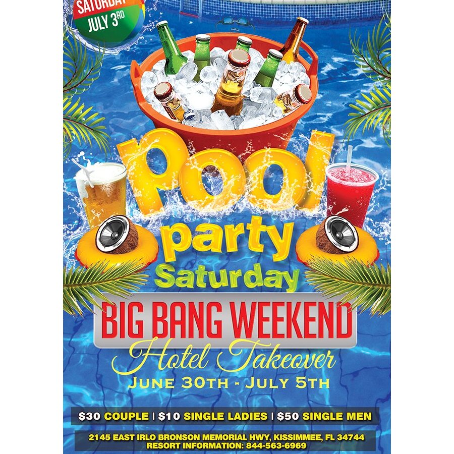 Saturday Pool Party 10am - 5pm