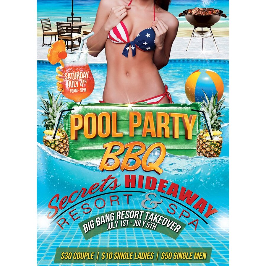 Saturday Pool Party 10am - 5pm - Big Bang