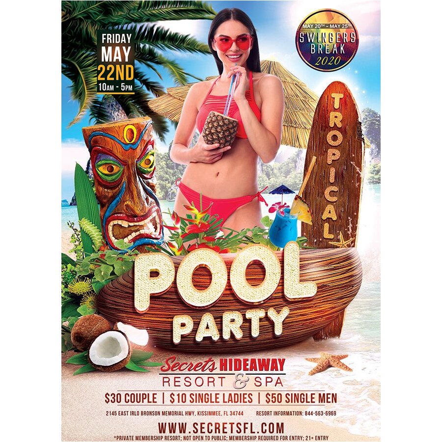 Friday Pool Party 10am-5pm - Swingers Break