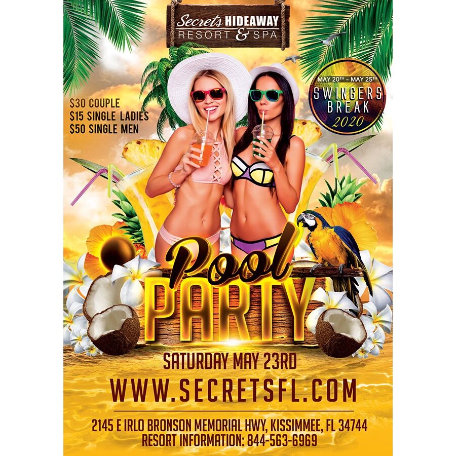 Saturday Pool Party 10am - 5pm - Swingers Break