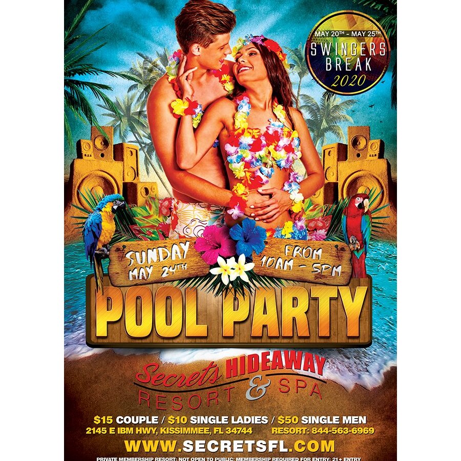 Sunday Pool Party 10am-5pm - Swingers Break