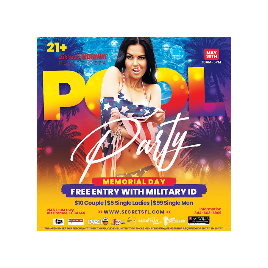 Pool Party 10am-5pm - Swingers Break