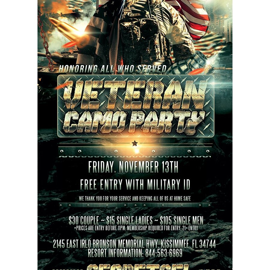 Salute to Military - Camo Party