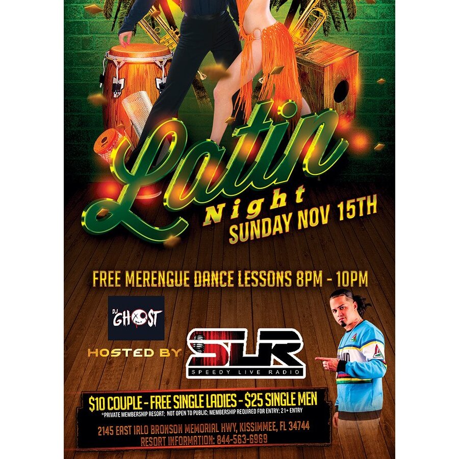Latin Night: FREE Merengue Lessons 8pm-10pm