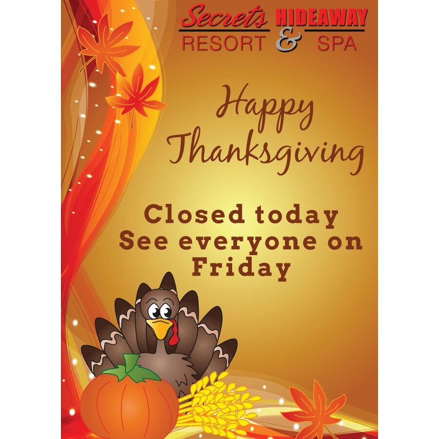 Closed for Thanksgiving