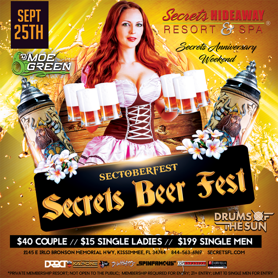 Secrets Beer Fest - SecToberfest: Secrets Anniversary