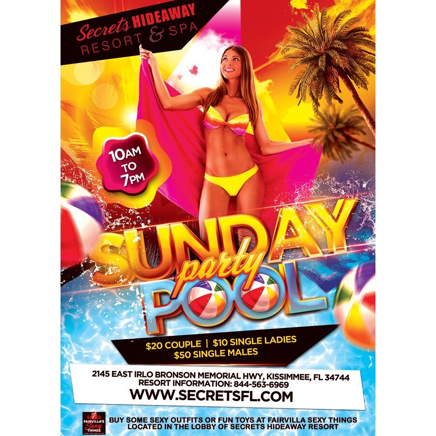 Sunday Pool Party: 9am - 7pm