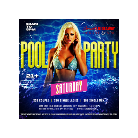 Saturday Pool Party 10am-5pm
