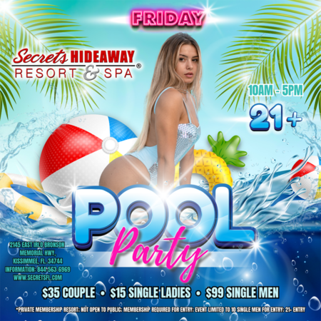 Pool Party 10am-5pm - Swingers Society
