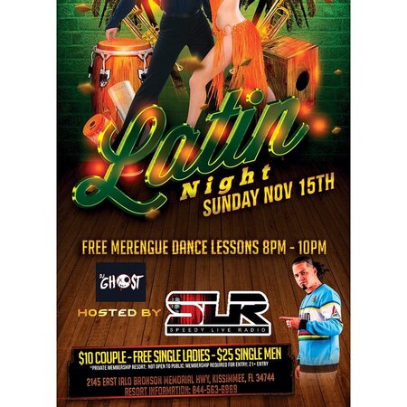 Latin Night: FREE Merengue Lessons 8pm-10pm