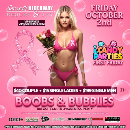 Boobs & Bubbles - i.Candy first of the month Friday