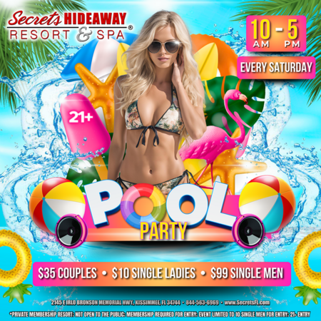 Pool Party 10am - 5pm - New Years Celebration