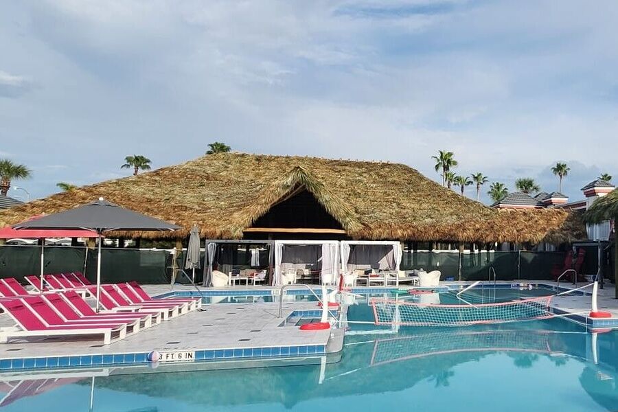 Expansive New Tiki Hut and Bar Area